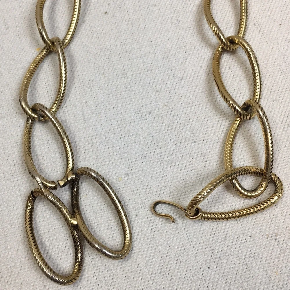 Vintage Gold tone metal chain belt